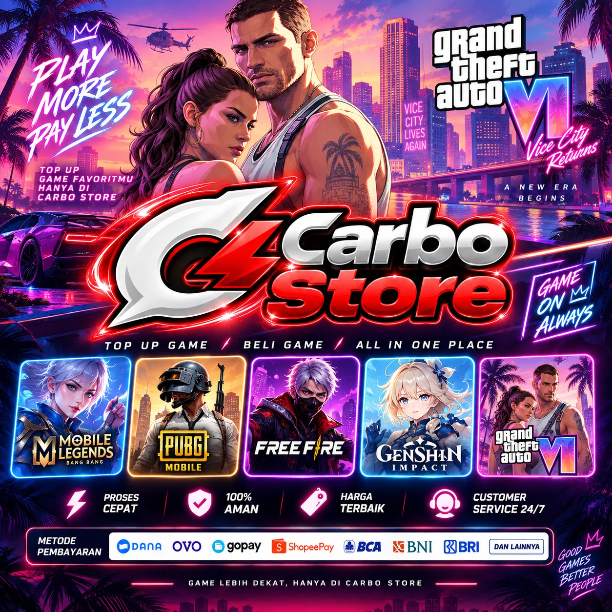 Promo Carbo Store — top up dan beli game favoritmu